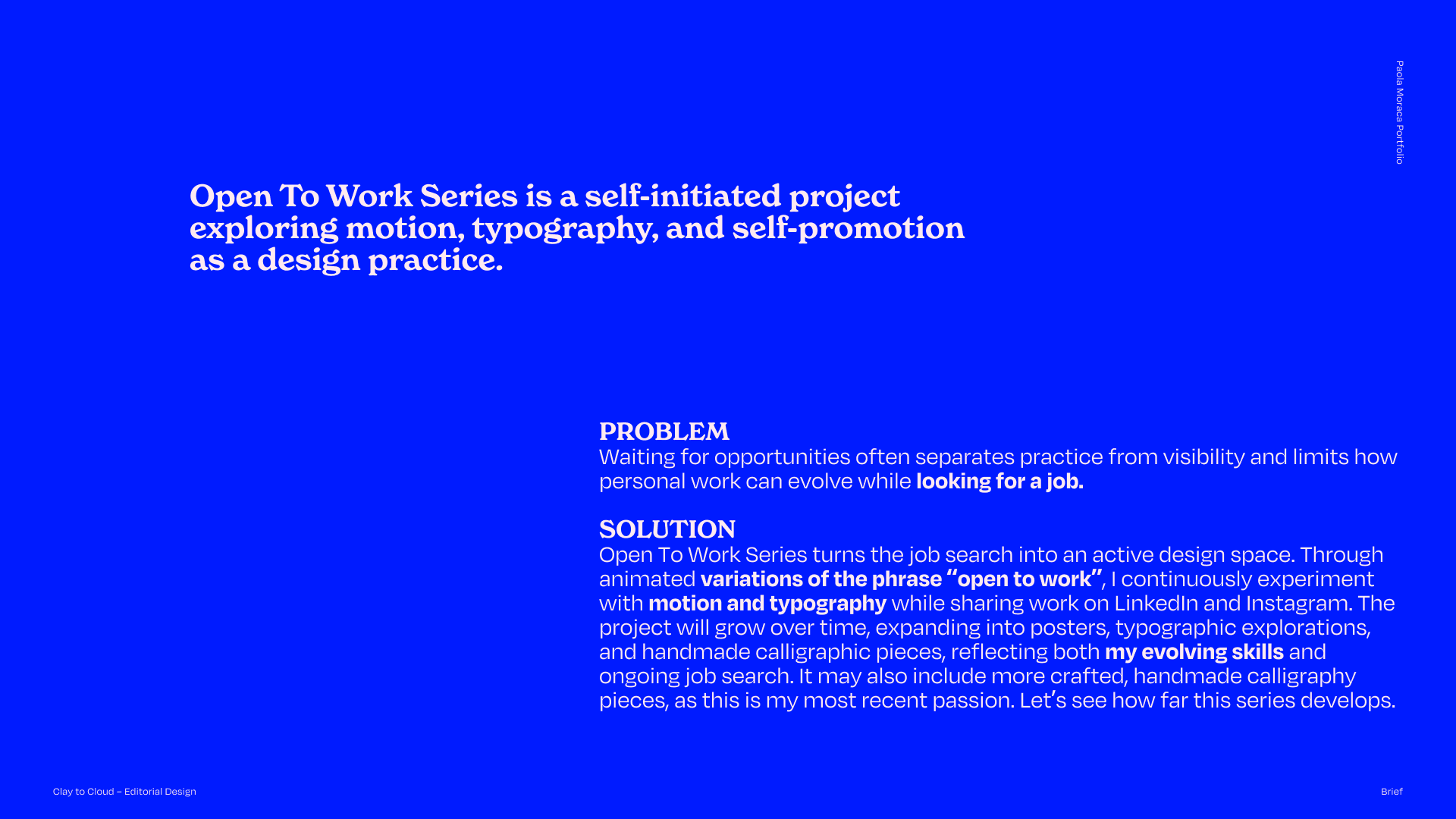 Open To Work Series cover